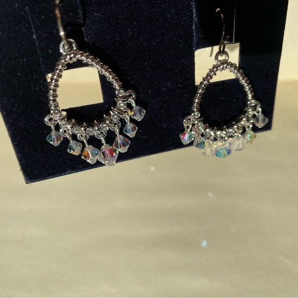 SWAROVSKI chandelier silver tone crystal statement earrings - Picture 11 of 12